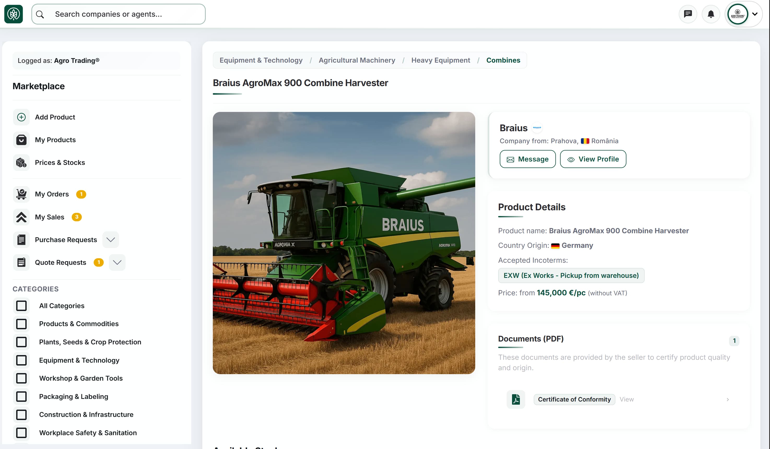 Lista os seus produtos