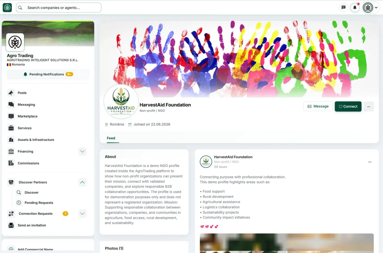 ONGs e organizações com papéis sociais ou económicos